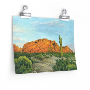 See you at the Kofa Mountains! Premium Landscape Giclee Print by David Carrigan