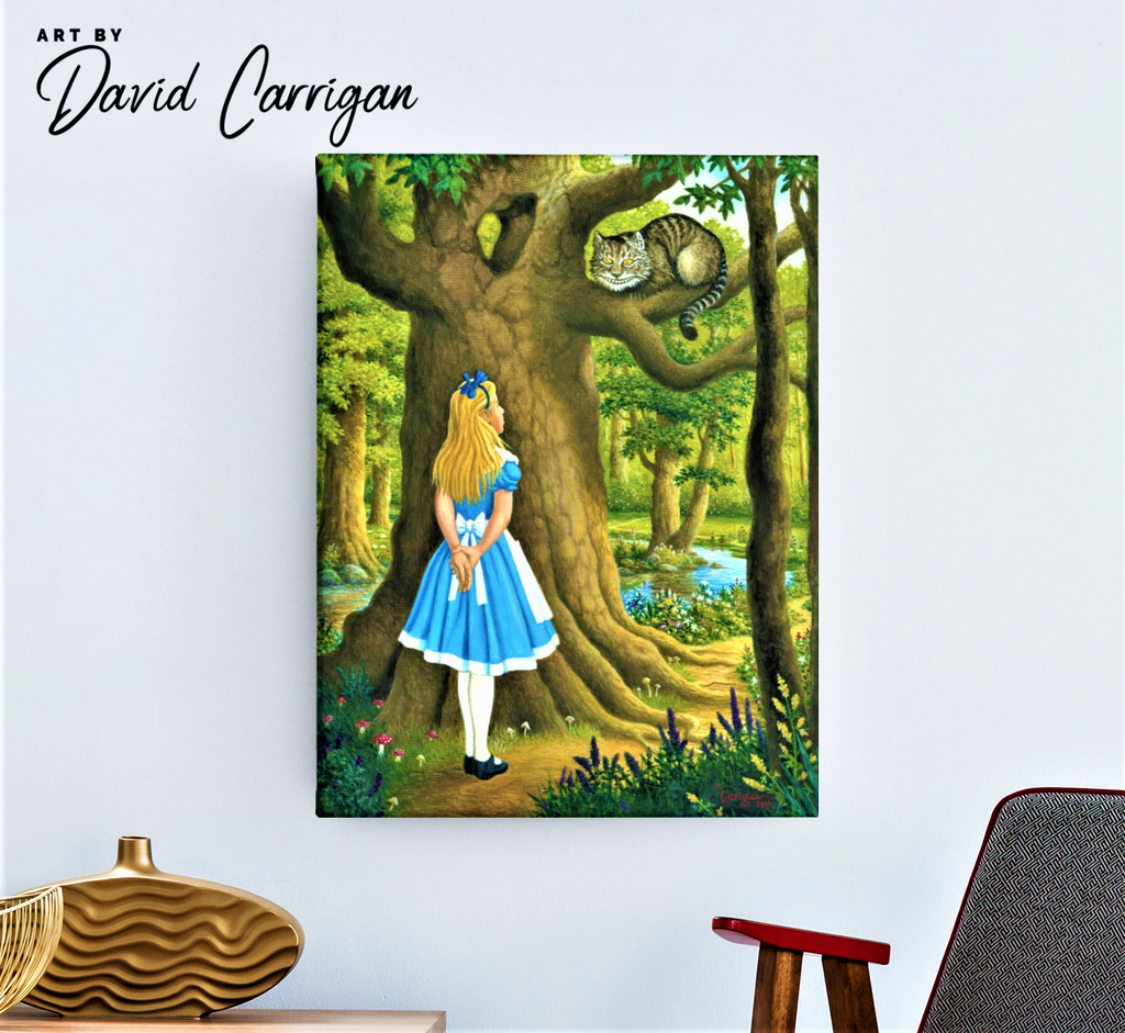 We're All Mad Here, Premium Alice in Wonderland Canvas Wall Art by David Carrigan.