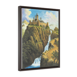 A Land Far Away, Premium Fantasy Castle Landscape Framed Canvas by David Carrigan.