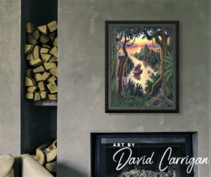Into The Realm Of Mystery, Premium fantasy art Giclee print by David Carrigan.
