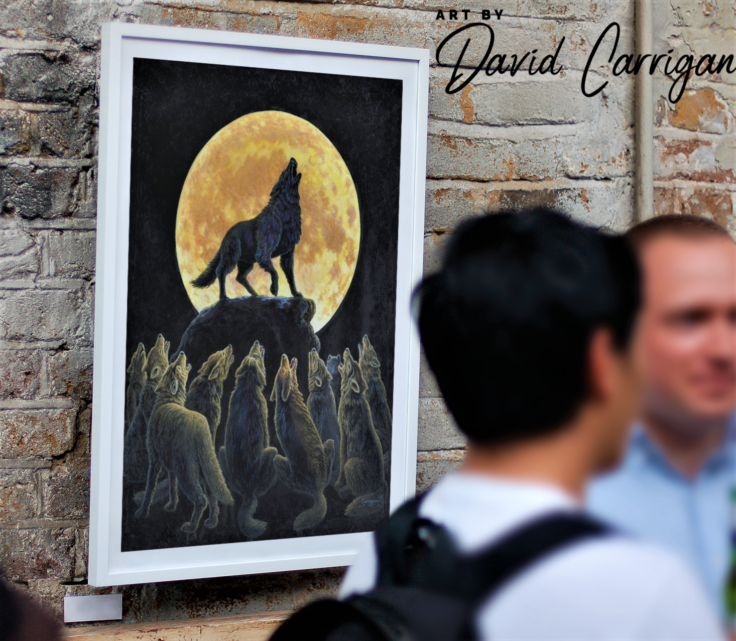 Moonlight Serenade, Premium Howling Wolves Giclee Print by David Carrigan.